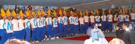 The residents at Mulino Silla during the celebration