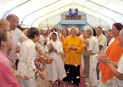 Sister Sheela accompanied by ramia Agnese Sister Sheela accompanied by Ramia Agnese