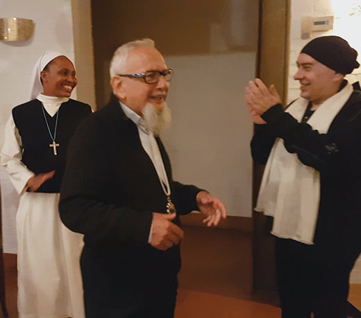 Swami Roberto with Father Fulgenzio