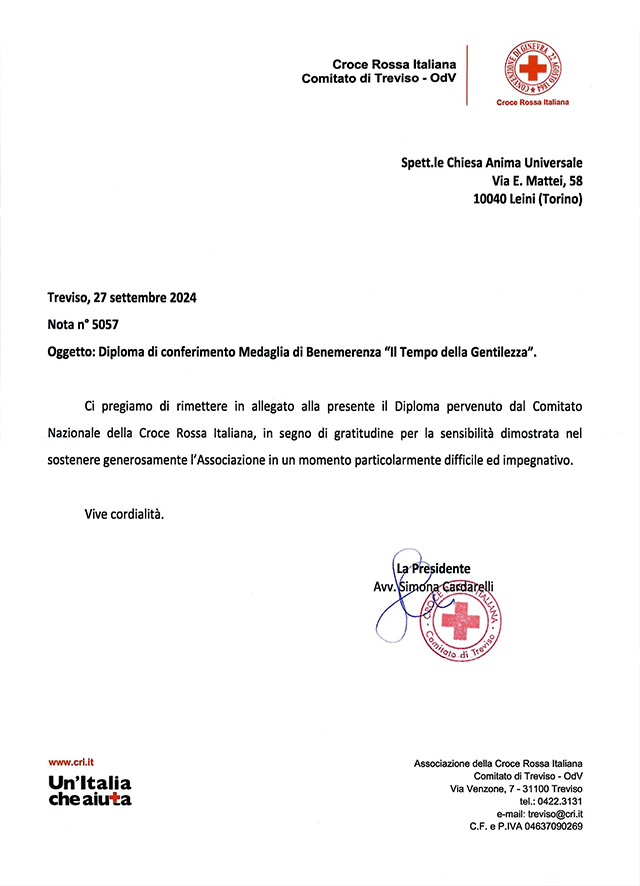 The letter of assignment