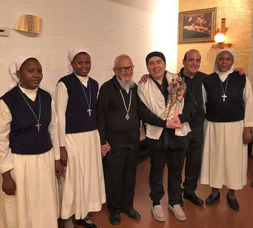 Swami Roberto with Father Fulgenzio
