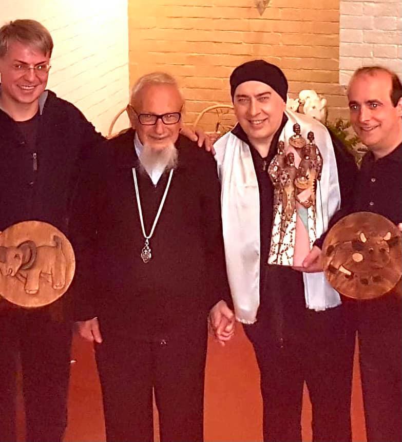 Father Fulgenzio Cortesi with Swami Roberto