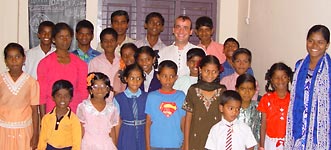 ramia Osvaldo with the children whom we are sponsoring